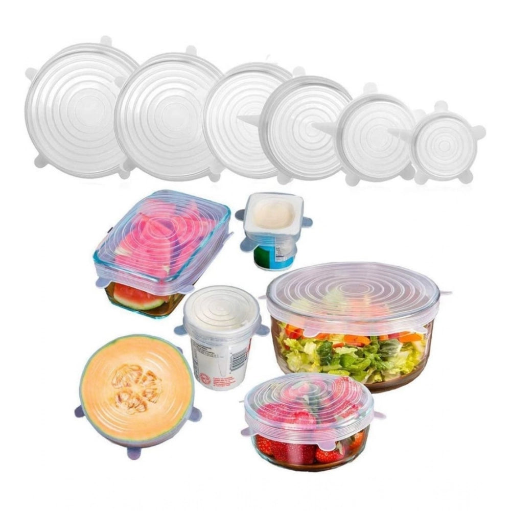 Pack Of 2_Silicone Lids €“ Reusable Stretchable Covers for Bowls And Containers (Color: Assorted )