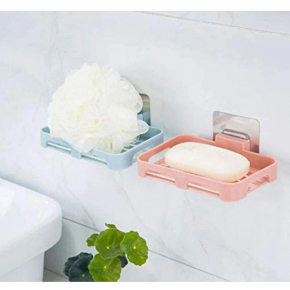 Pack of 5_Magic Sticker Soap Holder €“ Wall-Mount Soap Organizers (Color: Assorted )