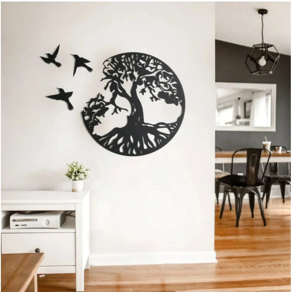 Eternal Growth Tree of Life Wooden Wall Decor €“ Black