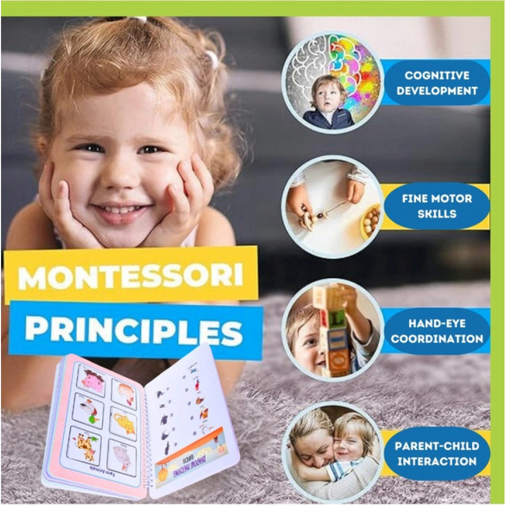 Generic Montessori Busy Book Benefits– Complete Early Learning Activity Book (2–4 Years, Multicolor)