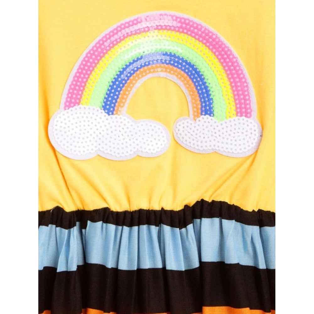 Generic Girl's Cotton Striped Short Sleeve Dress (Multicolor)