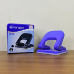 Two-hole punch machine in use demonstrating smooth paper punching