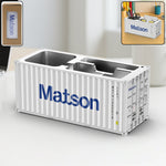 Container-style desk organizer with multiple compartments for pens and stationery