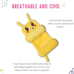 Soft baby pillow angled to show plush support