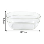 Transparent serving bowl displaying versatility in kitchen use