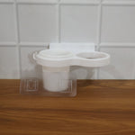 Durable hygienic toothbrush holder wall mount in bathroom
