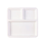 Serving tray plate with dividers for organized meal servings