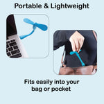 USB mini fan powered by laptop for portable cooling