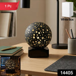 Close-up of star projector night lamp displaying elegant star pattern illumination