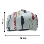 Foldable small food cover showing its compact size and frame support