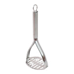 Heavy duty stainless steel potato masher for smooth mashing