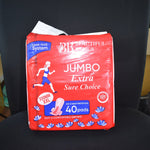 Bulk pack of 40 XXL sanitary pads by Beautiful Basics for superior leak protection.
