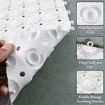 Rear view showing suction cups securing the anti-slip bath mat