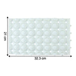 Close-up of textured surface on massage bath mat for foot stimulation