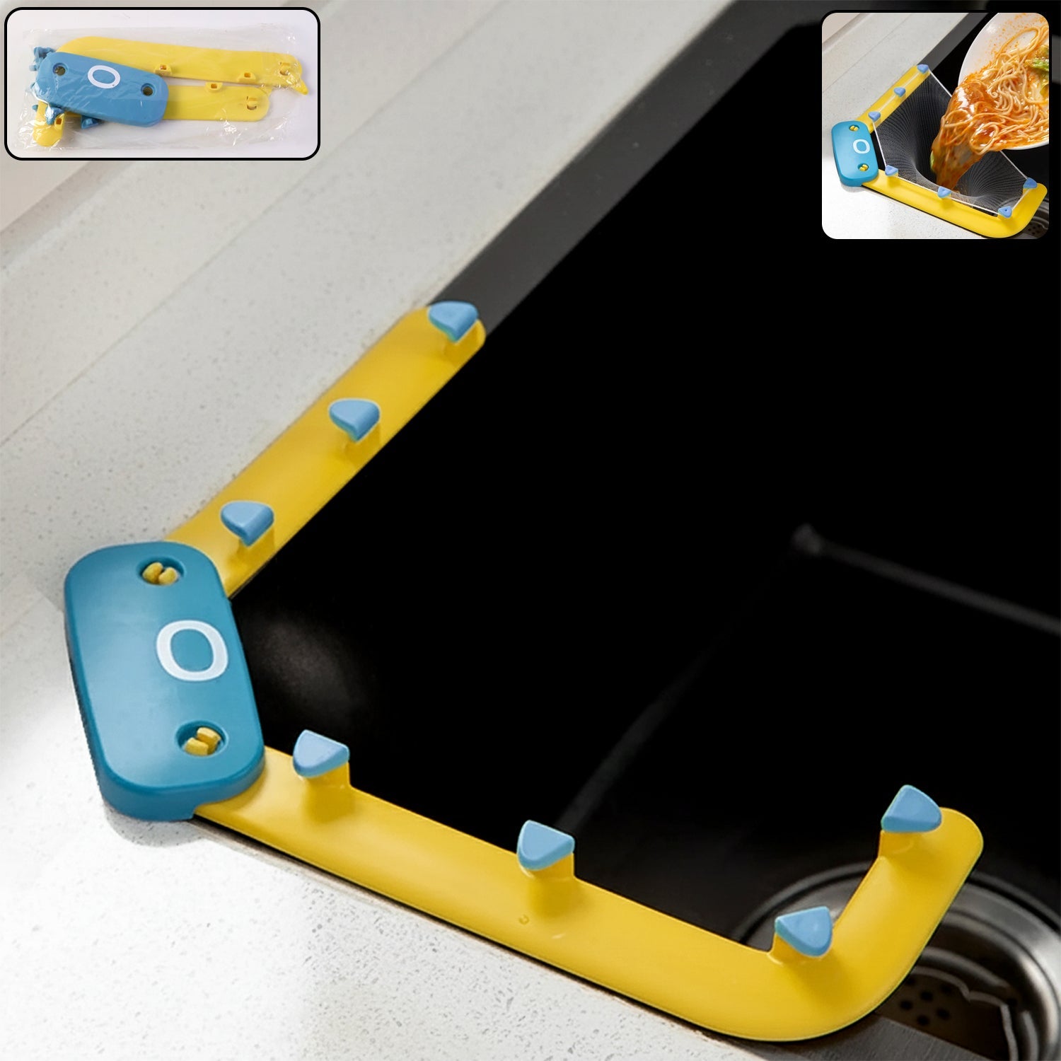 Plastic kitchen sink strainer holder for collecting scraps and waste