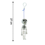 Size illustration for skeleton doll keychain accessory