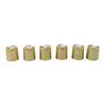 Battery-operated LED tealight candles emitting warm glow