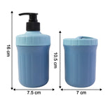 Home utility soap dispenser set designed for easy countertop placement