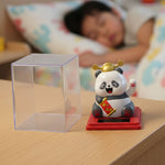 Automatic hand moving panda decor powered by solar energy