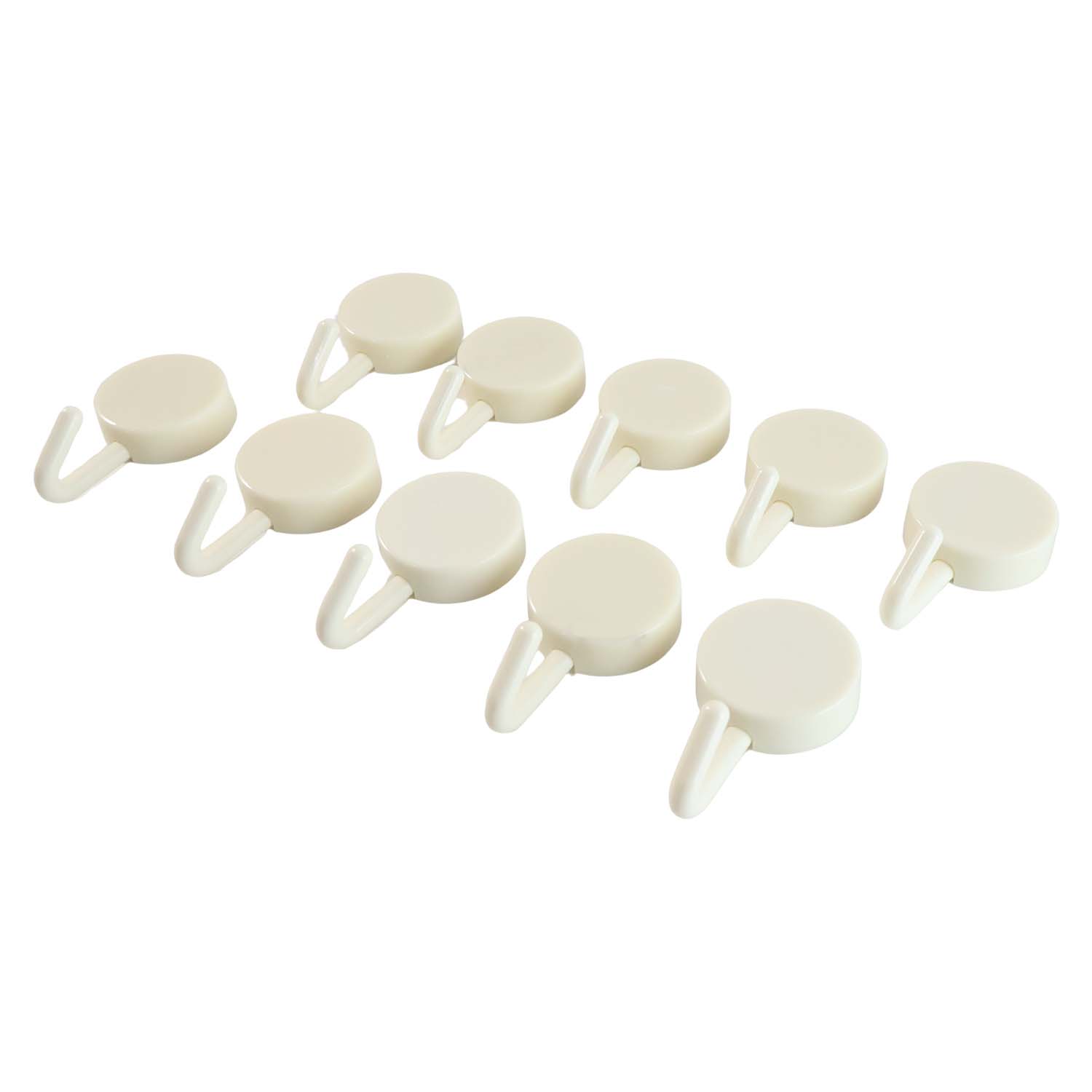 Adhesive round wall hooks organizing kitchen tools effectively
