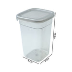 Clear plastic kitchen storage container with secure airtight lid