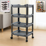 Apex 4-layer plastic storage rack with ventilated baskets ideal for fresh fruit storage