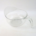 Lightweight transparent plastic bowl designed for easy handling