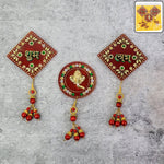 Shubh Labh Ganesh decorative wall hanging featuring intricate beadwork