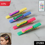Sweet Text decorative hair clip set showcasing vibrant colors