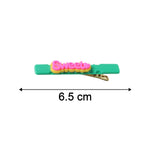 Size reference image of Sweet Text decorative hair clip set