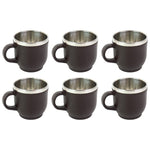 100ML compact stainless steel cappuccino mug from Apex six piece set