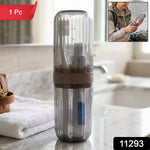 Space-saving foldable travel drinking glass for toothbrush holder