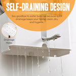 Wall mounted toothbrush holder adhesive back for secure installation