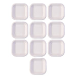 Empty square disposable food tray suitable for versatile food presentation.