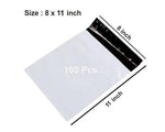 8x11 tamper-proof polybag showing opaque design for privacy.