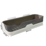 Kitchen and bathroom wall mounted adhesive plastic shelf