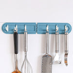 Rotating and foldable hook rack in use for space-saving home organization