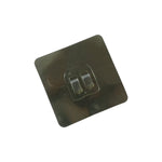 GlimmerHome transparent hook securely attached to a glass surface, blending in.