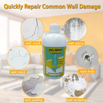 Close-up of wall filler cream being spread evenly on wall
