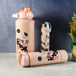 Cartoon printed 2 L wide-mouth water jug with carry handle