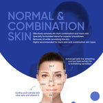 A single, moist Wet Face Wipe being pulled from the Beautiful Basics pack for use.