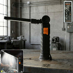 Rechargeable LED work light with adjustable head and magnetic base for hands-free use