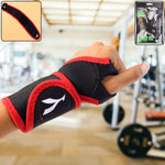 Adjustable wrist support brace with thumb loop providing secure fit
