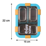 Compact food storage lunch box with multiple compartments