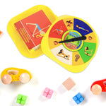 Yoga Spinner Game set showing interactive yoga poses for family fitness