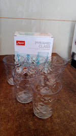 Apex pyramid glass tumbler with stylish design and unbreakable plastic