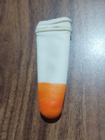 Detailed view of a silicone finger cap providing cushioning
