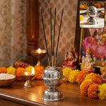 Stainless steel Lotus Agarbatti Stand for daily pooja.