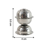 Compact size of the stainless steel incense holder for rituals.