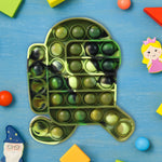Fingers popping bubbles on silicone Pop It Fidget Toy for anxiety relief